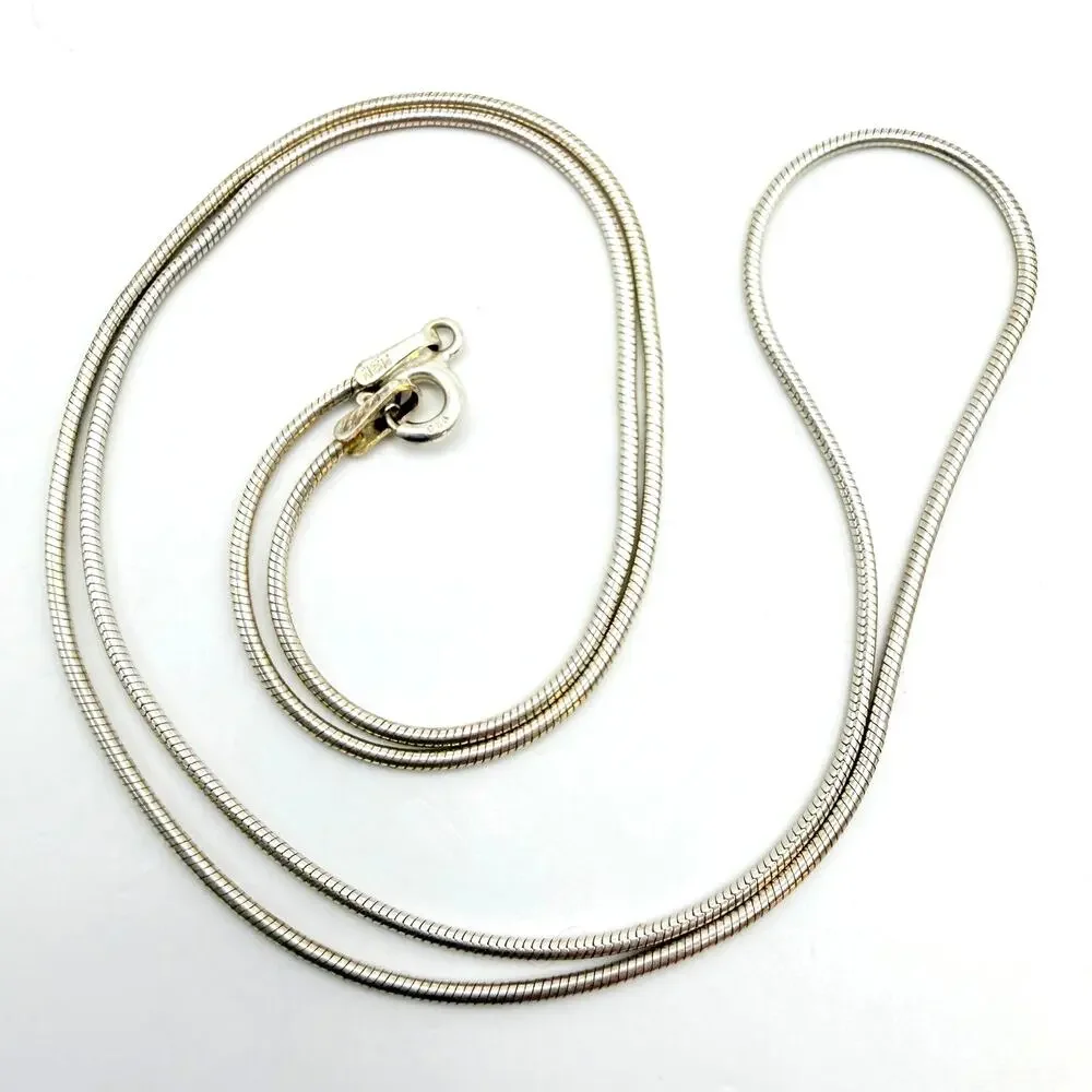 HAN Helen Andrews Italy 925 Silver Snake Chain High Polished 1mm wide 18